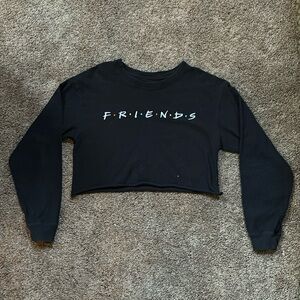 Cute, cropped long sleeve naming the television show friends along the front.